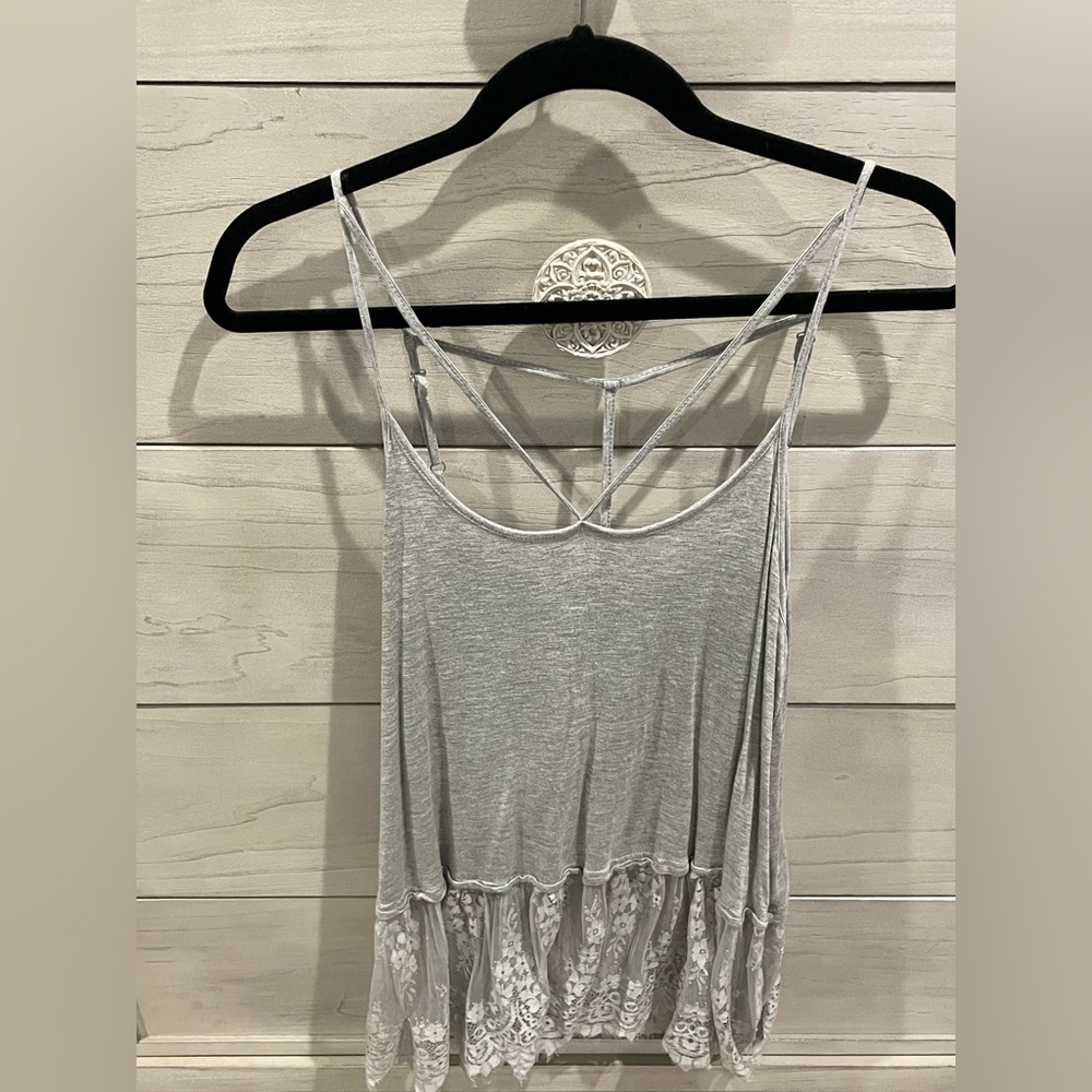 Cori America cotton and lace tank top. Great condition size small